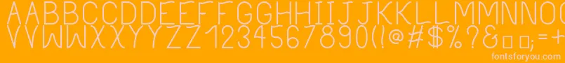 フォントPhilippineRegular – オレンジの背景にピンクのフォント