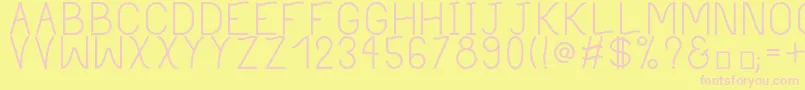 PhilippineRegular Font – Pink Fonts on Yellow Background