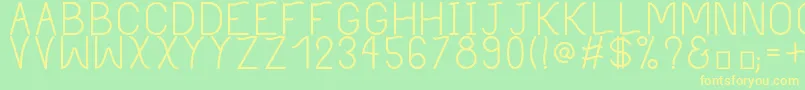 PhilippineRegular Font – Yellow Fonts on Green Background