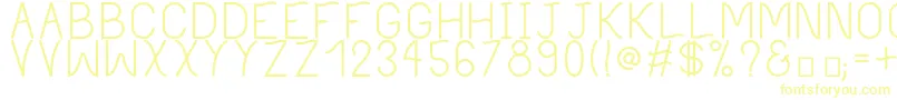 PhilippineRegular Font – Yellow Fonts on White Background