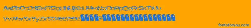 Springparty Font – Blue Fonts on Orange Background