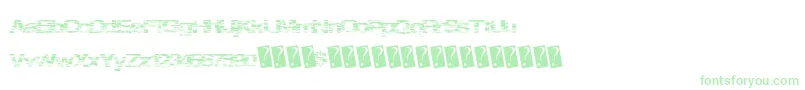 Fonte Springparty – fontes verdes em um fundo branco