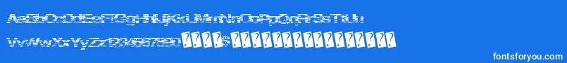 Fonte Springparty – fontes brancas em um fundo azul