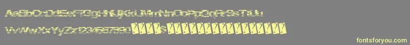 Springparty Font – Yellow Fonts on Gray Background