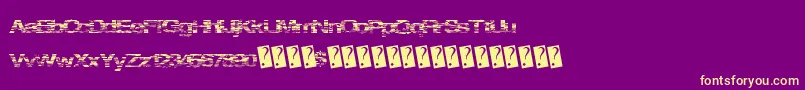 Springparty Font – Yellow Fonts on Purple Background