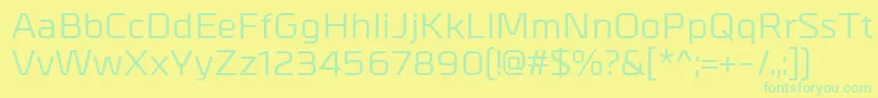 MetralMedium Font – Green Fonts on Yellow Background