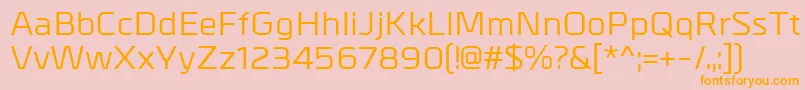 MetralMedium Font – Orange Fonts on Pink Background