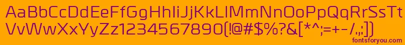 Шрифт MetralMedium – фиолетовые шрифты на оранжевом фоне