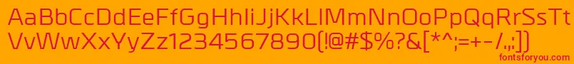 MetralMedium Font – Red Fonts on Orange Background