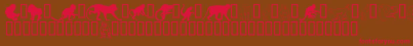 MonkeysdcPrimates Font – Red Fonts on Brown Background