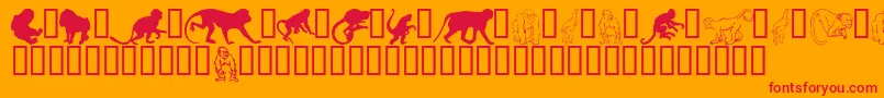 MonkeysdcPrimates Font – Red Fonts on Orange Background