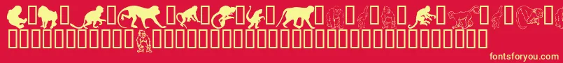 MonkeysdcPrimates Font – Yellow Fonts on Red Background