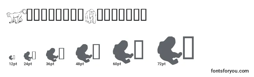 Größen der Schriftart MonkeysdcPrimates
