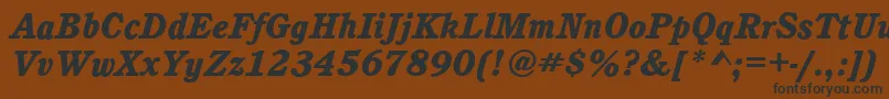 CalgaryHeavyItalic Font – Black Fonts on Brown Background