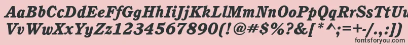 CalgaryHeavyItalic Font – Black Fonts on Pink Background