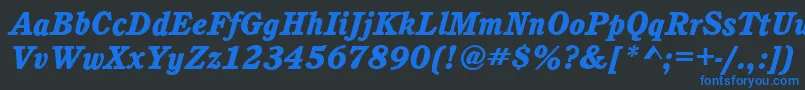 CalgaryHeavyItalic Font – Blue Fonts on Black Background