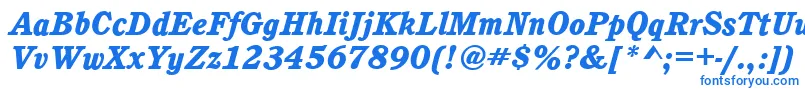 CalgaryHeavyItalic Font – Blue Fonts on White Background