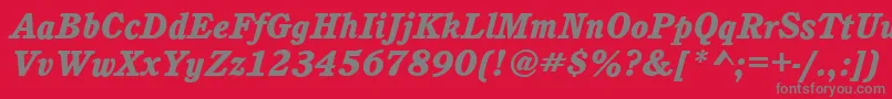 CalgaryHeavyItalic Font – Gray Fonts on Red Background