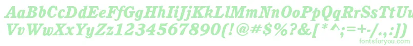 CalgaryHeavyItalic Font – Green Fonts on White Background