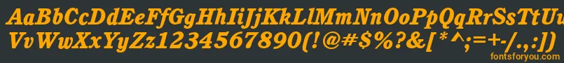 CalgaryHeavyItalic Font – Orange Fonts on Black Background