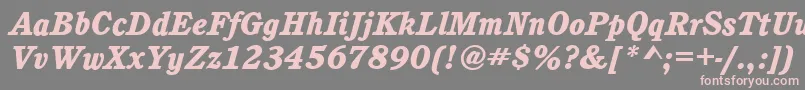 CalgaryHeavyItalic Font – Pink Fonts on Gray Background