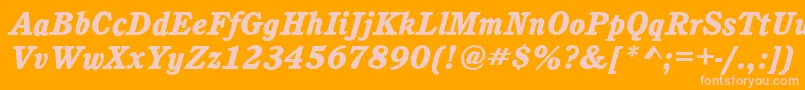 CalgaryHeavyItalic Font – Pink Fonts on Orange Background
