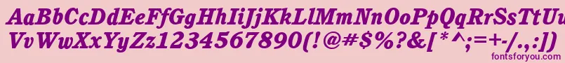 CalgaryHeavyItalic Font – Purple Fonts on Pink Background