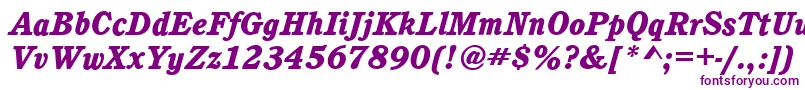 CalgaryHeavyItalic Font – Purple Fonts on White Background