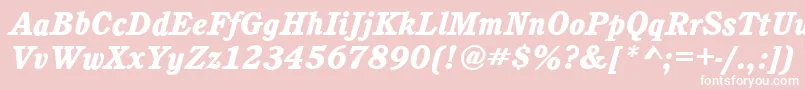 CalgaryHeavyItalic Font – White Fonts on Pink Background