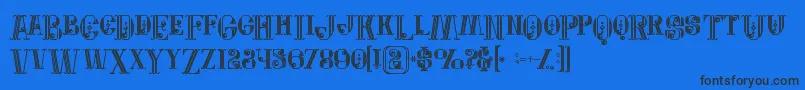 Jewelboldgrunge Font – Black Fonts on Blue Background