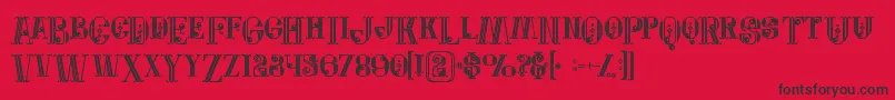 Jewelboldgrunge Font – Black Fonts on Red Background