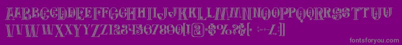 Jewelboldgrunge Font – Gray Fonts on Purple Background