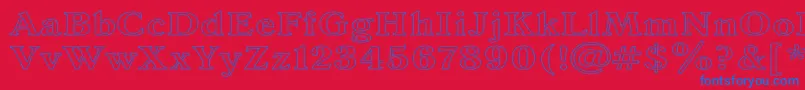 Antiquaw Font – Blue Fonts on Red Background
