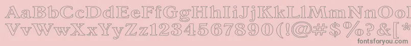 Antiquaw Font – Gray Fonts on Pink Background