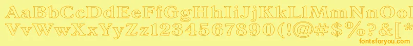 Antiquaw Font – Orange Fonts on Yellow Background