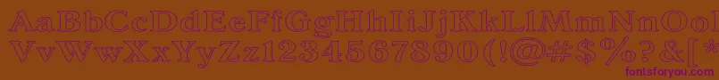 Antiquaw Font – Purple Fonts on Brown Background