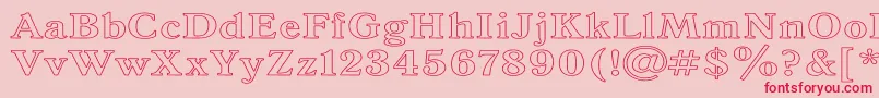 Antiquaw Font – Red Fonts on Pink Background