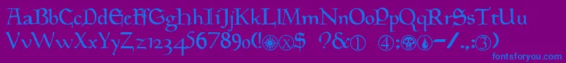 Magic.TheGathering Font – Blue Fonts on Purple Background