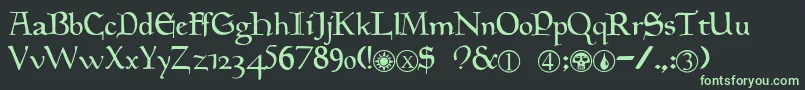 Magic.TheGathering Font – Green Fonts on Black Background