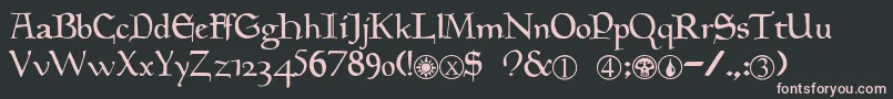 Magic.TheGathering Font – Pink Fonts on Black Background