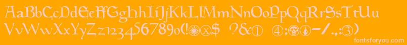 Magic.TheGathering Font – Pink Fonts on Orange Background