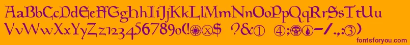 Magic.TheGathering Font – Purple Fonts on Orange Background