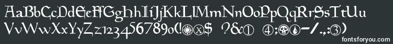 Magic.TheGathering Font – White Fonts on Black Background
