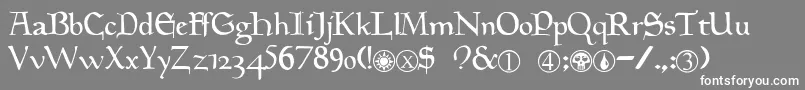 フォントMagic.TheGathering – 灰色の背景に白い文字