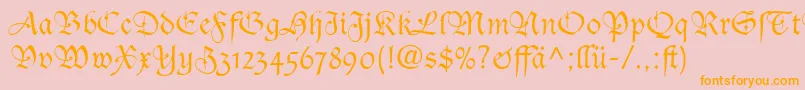 CasualScriptSsiBold Font – Orange Fonts on Pink Background