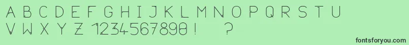 Neurotica Font – Black Fonts on Green Background