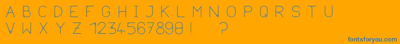 Neurotica Font – Blue Fonts on Orange Background