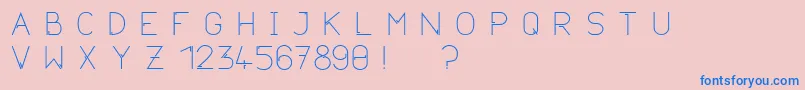Neurotica Font – Blue Fonts on Pink Background