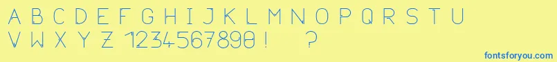 Neurotica Font – Blue Fonts on Yellow Background