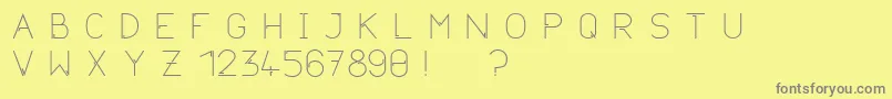 Neurotica Font – Gray Fonts on Yellow Background